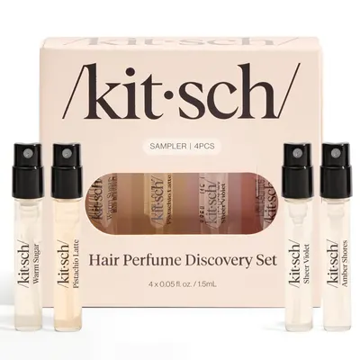 Showcases the product packaging and variety of scents/flavors included in the sample set to entice customers to try the different options.