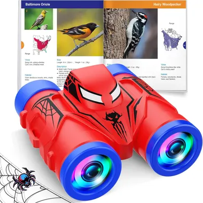 Showcases the product's fun and eye-catching Spiderman-inspired design with light-up wheels to appeal to children.