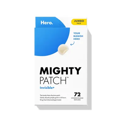 Showcases the product's packaging to inform customers about the brand, quantity, and key features of the acne patches.