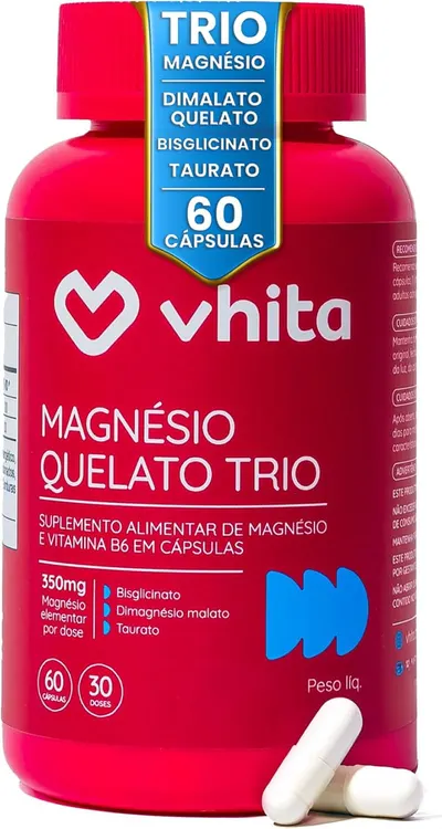 Showcases the product packaging and provides key information about the magnesium supplement, including dosage and forms of magnesium.