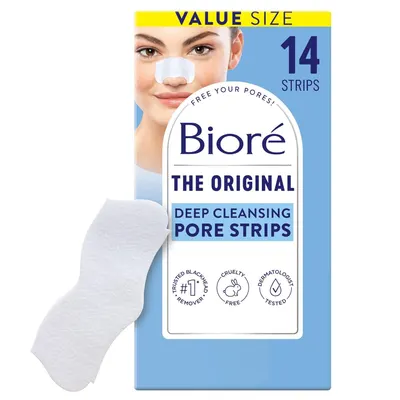 Showcases the product packaging and demonstrates its use on a model to highlight the pore cleansing benefit. Illustrates how to use the product on the nose…