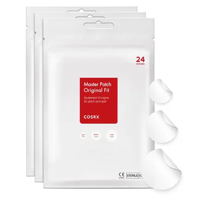 Shows the product packaging and individual patches to clearly display what the customer will receive. Highlights that the product comes in different patch sizes to suit various needs.