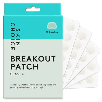 Shows the retail packaging to communicate the product's branding and contents, highlighting the quantity of patches included.