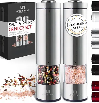 Main Images for Electric Salt and Pepper Grinder Set