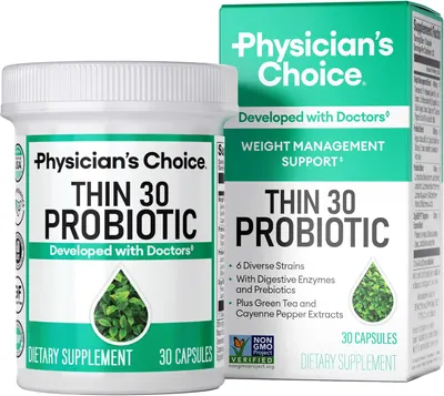 Showcases the product packaging and bottle to clearly identify the probiotic supplement and its key features. Displays both the product bottle and retail packaging to communicate brand identity and…