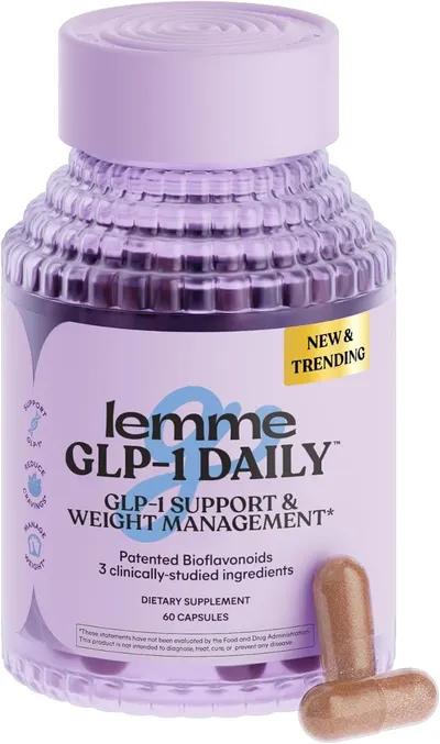 Showcases the product packaging to clearly identify the supplement and its key benefits. Displays the product packaging alongside visible capsules to give shoppers a clear idea of the supplement…