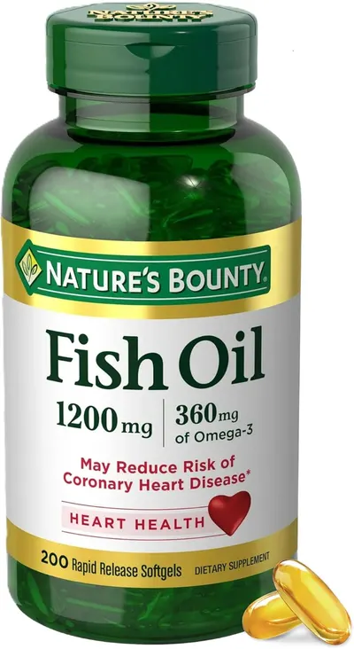Clearly displays the product packaging to show brand, type of supplement, and key benefits. Showcases the product's retail packaging to establish brand identity and highlight key product information.