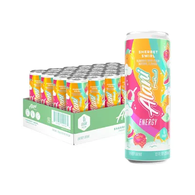 Showcases the product can and its packaging design to attract attention and communicate the flavor. Displays the product in both individual can and multipack format to show purchasing options and…