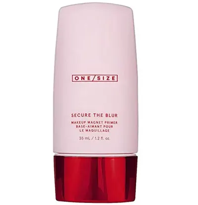 Showcases the product's packaging and clearly displays its name and function as a makeup primer.