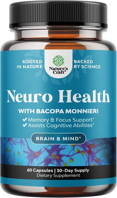Clearly displays the product packaging to show the supplement name, key ingredients, and benefits for brain health. Showcases the product's retail-ready packaging to establish brand identity and…