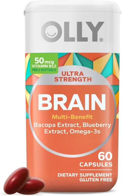 Clearly displays the product packaging to show brand, type of supplement, and key benefits. Shows the actual capsules alongside the bottle to give customers a visual of the product form.