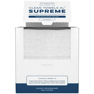 Showcases the product packaging and highlights key features and benefits of the face towels to inform potential buyers.
