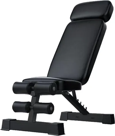 Showcases the product's adjustable features and sturdy construction to appeal to fitness enthusiasts.