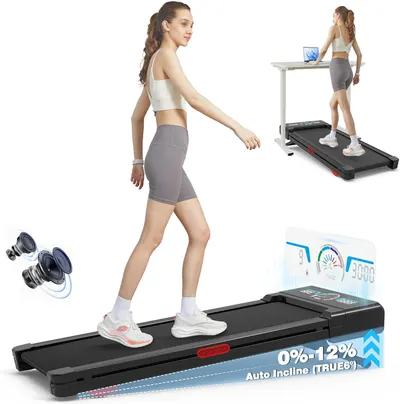 Main Images for Walking Pad Treadmill with 12% 9-Level Auto Incline
