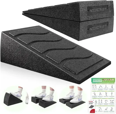 Showcases the product's versatility with multiple incline options for various exercises and stretches. Displays all included parts to give customers a clear understanding of what they'll receive and…