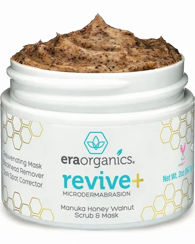 Showcases the product's texture and natural ingredients to highlight its quality and effectiveness. Displays the product packaging to communicate brand identity and key product features.