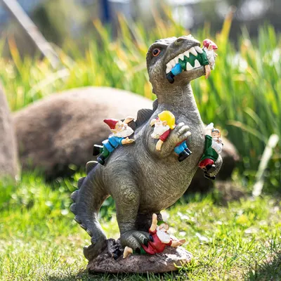 Showcases a unique and humorous garden ornament to appeal to customers looking for quirky outdoor decorations.