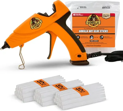 Main Images for Gorilla Hot Glue Gun Kit (Pack of 1 Full Size Hot Glue Gun and 45 Sticks)