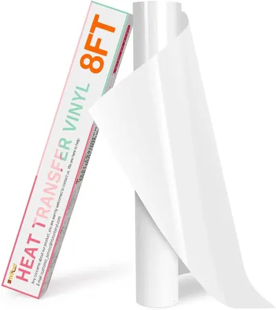 Shows the product clearly against a white background, allowing customers to see the vinyl roll and its packaging. Displays the product alongside its retail packaging to communicate brand identity…