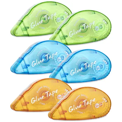 Showcases the product in different color options, highlighting the variety available to customers. Displays multiple color variations of the same glue tape product, allowing customers to see the…