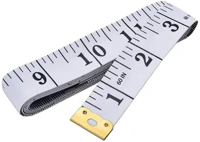 Showcases the product clearly against a white background, allowing customers to see the measuring tape's design and markings.