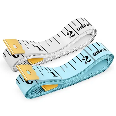 Shows the product clearly to demonstrate its appearance and color options. Displays two color variations of the measuring tape to show available choices.