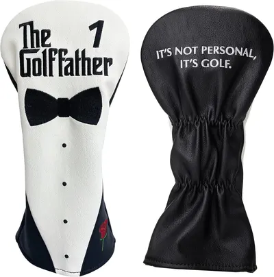 Showcase unique, humorous golf accessories for golf enthusiasts Display different styles of golf headcovers with humorous themes