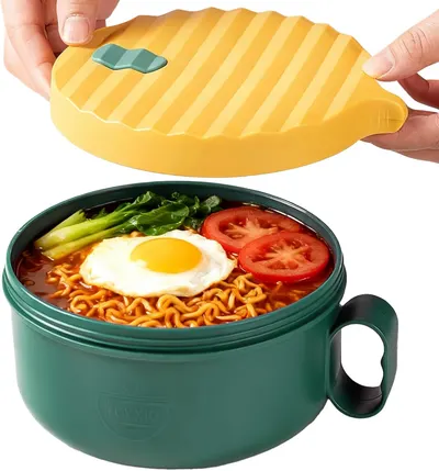 Main Images for Microwave Ramen Bowl Ramen Cooker with Handles Noodle Bowls with Lid and Chopsticks…