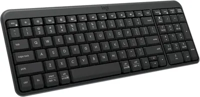 Shows the complete keyboard design to highlight its full-size layout and key arrangement.