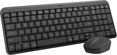 Shows the complete keyboard and mouse combo to give shoppers a clear view of the full product offering.