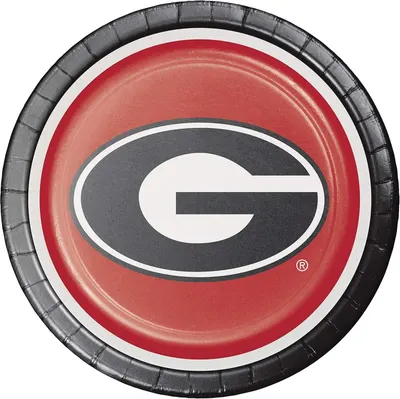 Shows the core product clearly against a white background to help shoppers quickly identify the Georgia Bulldogs branded steering wheel cover being sold.