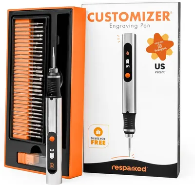 Shows the buyer exactly what is included in the purchase: the engraving pen tool and all 30 accessory bits neatly organized in the case. Displays the product alongside its branded retail box to…