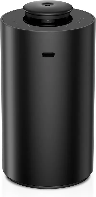 Shows the core product clearly against a white background to help shoppers quickly identify the cylindrical device with its top controls and USB-C charging port.