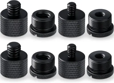 Displays the core product clearly on a white background to show the threaded adapter components and their knurled texture for easy gripping and installation.
