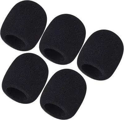 Shows the core product clearly on a white background to help shoppers quickly identify the microphone foam windscreens being sold and understand that multiple units are included.