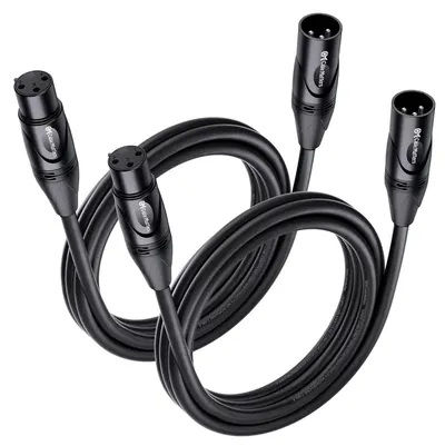 Displays the core product clearly on a white background to help shoppers quickly identify the XLR cables being sold.