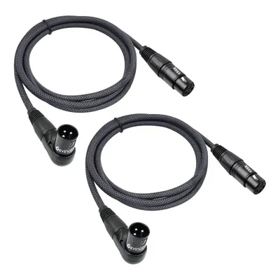 Displays two XLR audio cables with braided shielding clearly on a white background to help shoppers identify the core product being sold.