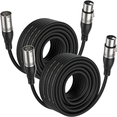 Shows the core product clearly against a white background to help shoppers quickly identify the XLR audio cables being sold.