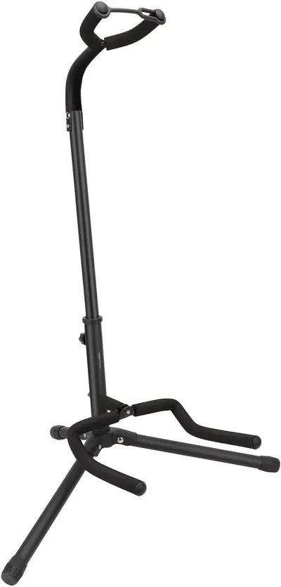 Shows the core product clearly against a white background to help shoppers quickly identify the guitar stand being sold and understand its design and structure.