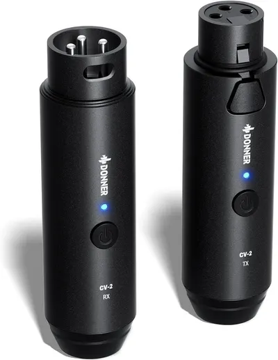 Shows the complete product set with both transmitter and receiver units clearly displayed against a white background, allowing shoppers to see exactly what they will receive and understand the…