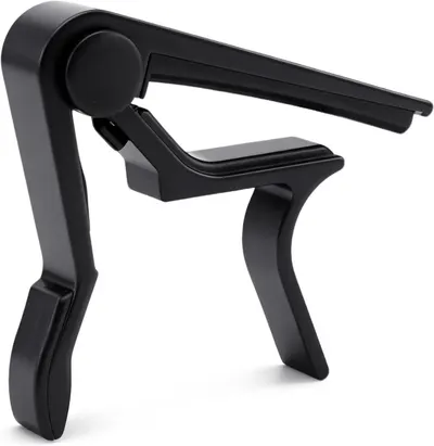 Shows the core product clearly against a white background to help shoppers quickly identify the guitar capo being sold and comply with Amazon main image requirements.