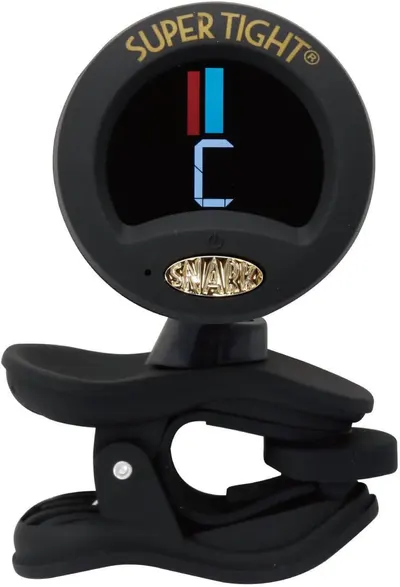 Shows the core product clearly against a white background to help shoppers identify the clip-on guitar tuner with digital display and understand its form factor.