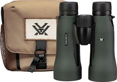 Shows the core binoculars product alongside its included carrying case to communicate what the buyer receives and emphasize portability and protection. Highlights the included protective carrying…
