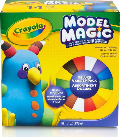Shows the retail packaging to help shoppers identify the product on shelf and understand key features like no messy crumbling, easy to shape, and the deluxe variety pack contents. Demonstrates what…