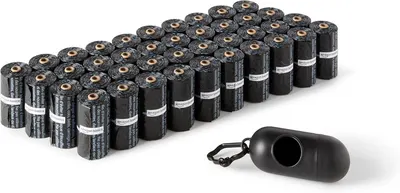 Displays the core product—a large multi-pack of dog waste bags with dispenser—to show the quantity and value included in the purchase. Shows the included dispenser accessory that complements the…