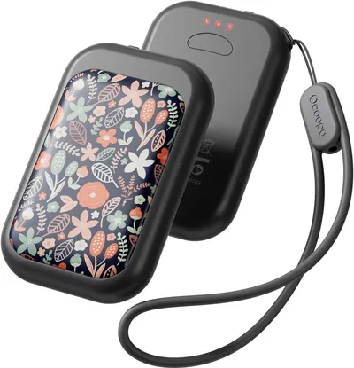Shows the core product, a protective case with a decorative floral pattern, to communicate its aesthetic appeal and protective function for a small electronic device. Uses a subtle drop shadow…