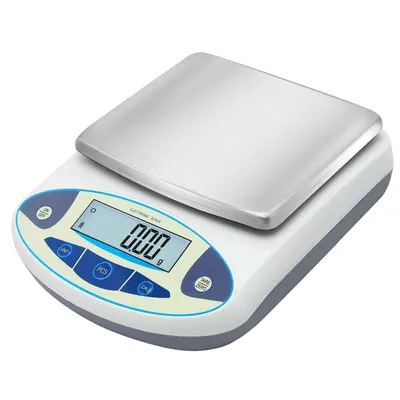 Shows the core electronic scale product with its digital display and weighing platform, allowing shoppers to see the design, interface, and professional appearance of the scale.