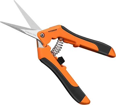 VIVOSUN 6.5 Inch Gardening Scissors Hand Pruner Pruning Shear with Straight…