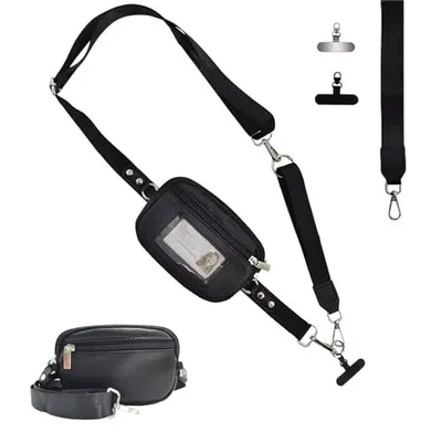 Displays the core product—a small crossbody bag—along with its included interchangeable strap options and hardware, showing shoppers the complete set and customization possibilities. Highlights the…