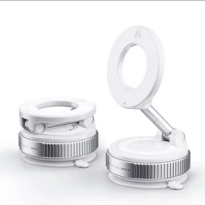 Shows the core product in both folded and unfolded states to demonstrate its space-saving design and portability for shoppers seeking a versatile magnifying lamp. Demonstrates the product's key…